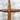 Close-up of a Wooden cross with a blurred white background