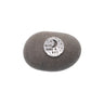 Decorative stone with 'To the Moon & Back' charm on a white background