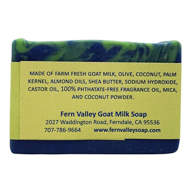 Fern Valley Goat Milk Soap with label on a white background