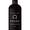 Omega Organic Bodywash bottle with black label on a white background