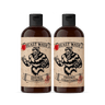 Two bottles of Beast Wash Original Shampoo and Conditioner on a white background