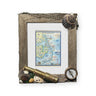 OBX Map in Reclaimed Frame Nautical Mixed Media