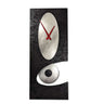 Pendulum Oval Wall Clock with swinging metal pendulum detail