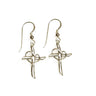 Promise Cross Sterling Silver Earrings