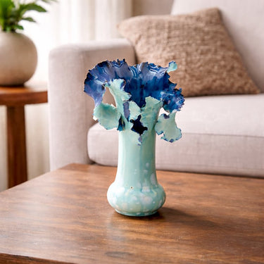 Radiant Glaze Burst Vessel