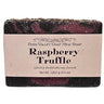Exfoliating goat milk soap with raspberry and dark chocolate scent
