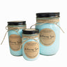 Three jars of Luxe Candles with 'Relaxing Spa' label on a white background