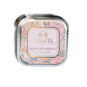 Rose of Sharon Soy Lotion Candle in a  tin labeled 'Rose of Sharon' by Creative Energy Candles on a white background