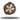 Brown Sand Dollar Metal Wall Art with white center on a white background