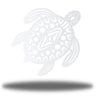 Decorative white Metal Wall Art turtle on a white background