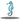 Blue Seahorse Metal Wall Art illustration on a white background