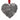 Heart-shaped floral ornament with a red ribbon on a white background