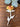 Decorative porcelain rose sculpture on a wooden surface with leaves.