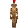 Decorative nutcracker ornament with intricate details on a white background