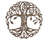 Decorative metal tree of life design on a white background