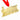Gold train ornament with red ribbon on a white background