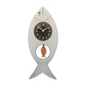 Wanda Fish Clock with Swinging Pendulum Wall Clocks Leonie Lacouette Clocks Silver Eclectic Treasures