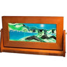 Exotic Sands Cherry Framed Moving Sand Picture Turquoise Med on white background