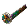 Kaleidoscope Stained Glass Black Iridescent with Multicolored Double Wheel 