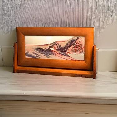 Moving Sand Pictures Medium Red Volcanic Clear, Cherry Frame