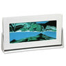 Silver Metal Rectangle Frame Moving Sand Pictures Summer Turquoise - Eclectic Treasures