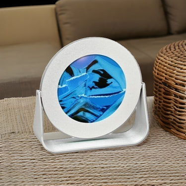 Ocean Blue Round Silver Moving Sand – Exotic Sands